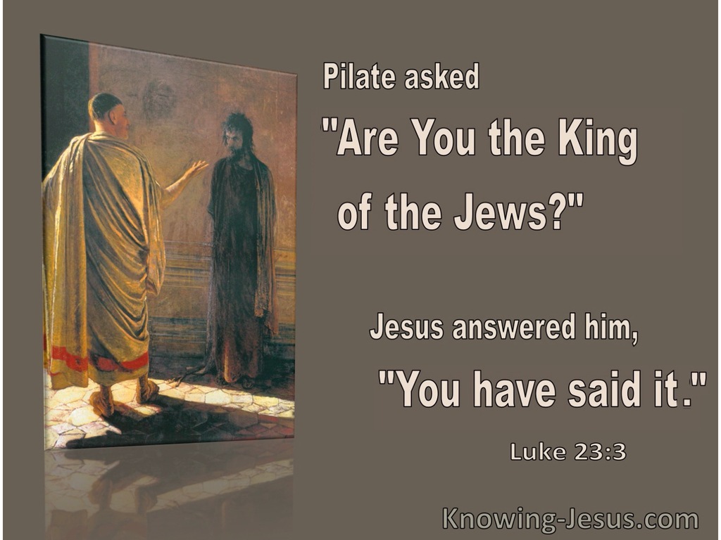 Luke 23:3 They Began To Accuse Him (brown)